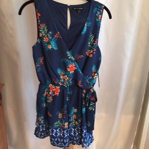 NWT Blue Floral Romper